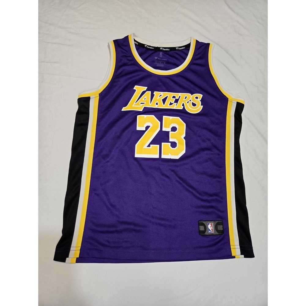 Los Angeles Lakers Fanatics Jersey Youth Large NBA LeBron James‎ 23 Purple Ball